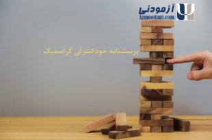 پرسشنامه خودکنترلی گراسمیک. لوگوی سایت آزمودنی و نام پرسشنام بر روی تصویر درج شده است.